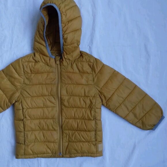 Baby GAP Kids PrimaLoft Lightweight Puffer Jacket Mustard Sz 3Y Water Resistant - Picture 3 of 7